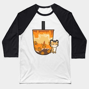 Tiger Brown Sugar Boba Milk Tea Baseball T-Shirt